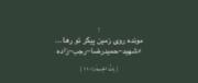 مونـده روی زمیـن، پیـکر تـو رهـٰا...💔