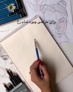 کشیدن طراحی چهره تمام رخ🌚🪷.. 