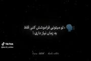 من نمیتونم فراموشت کنم پس ولم نکن