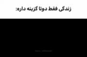 زندگـی‌دوتـا‌گزیـنه‌فـقـط‌داره 😂😂