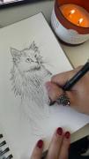 طراحی/ نقاشی گوربا 🐾🖤🖤🖤🖤.