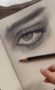 آموزش نقاشی چشم زیبا به سبک سیاه قلم✍🏻👁️