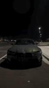 BMW M3 in darkness on its black color. 